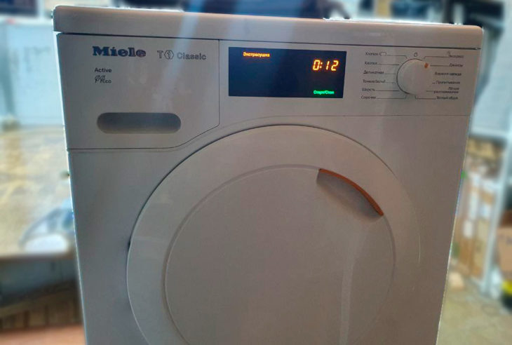 Контрольный запуск — ремонт сушильной машины Miele